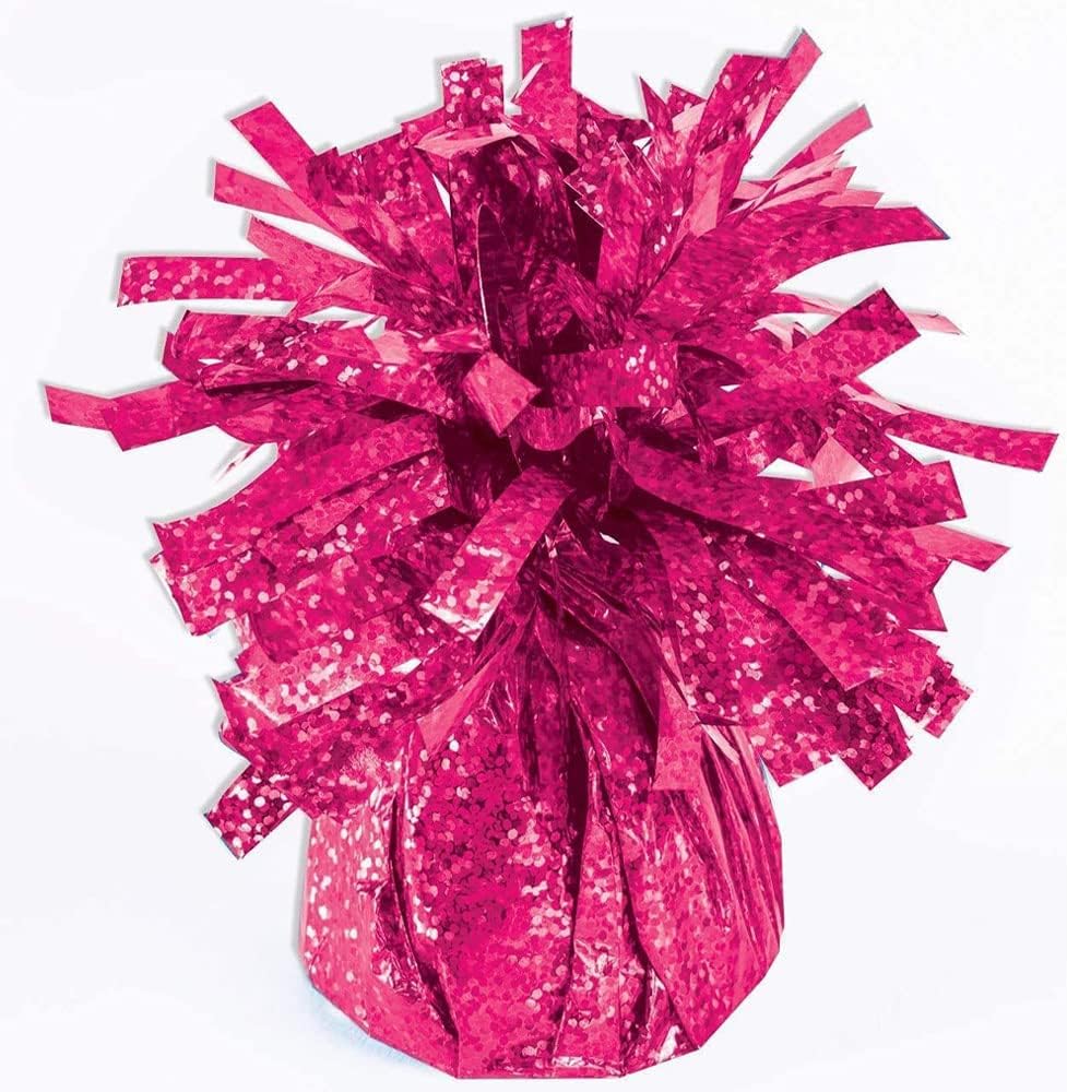 PMU Kisses Balloon Weights - Decorative Balloon Weight for Christmas, Thanksgiving, Birthday, Party Favors, Wedding & Baby Shower - 6oz. Hot Pink, Pkg/1