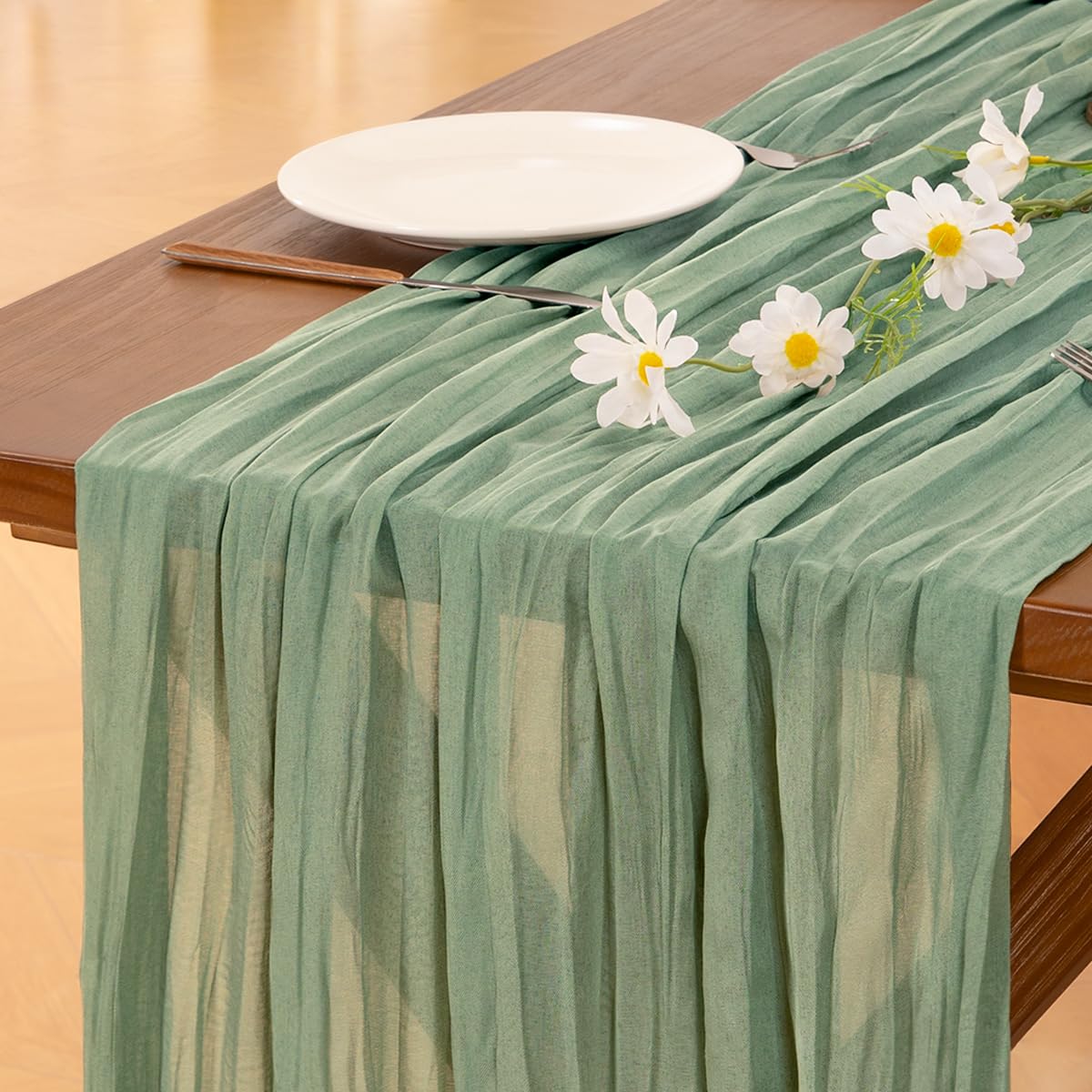 Cheesecloth Table Runner Summer Boho Wedding Birthday Party Home Decor