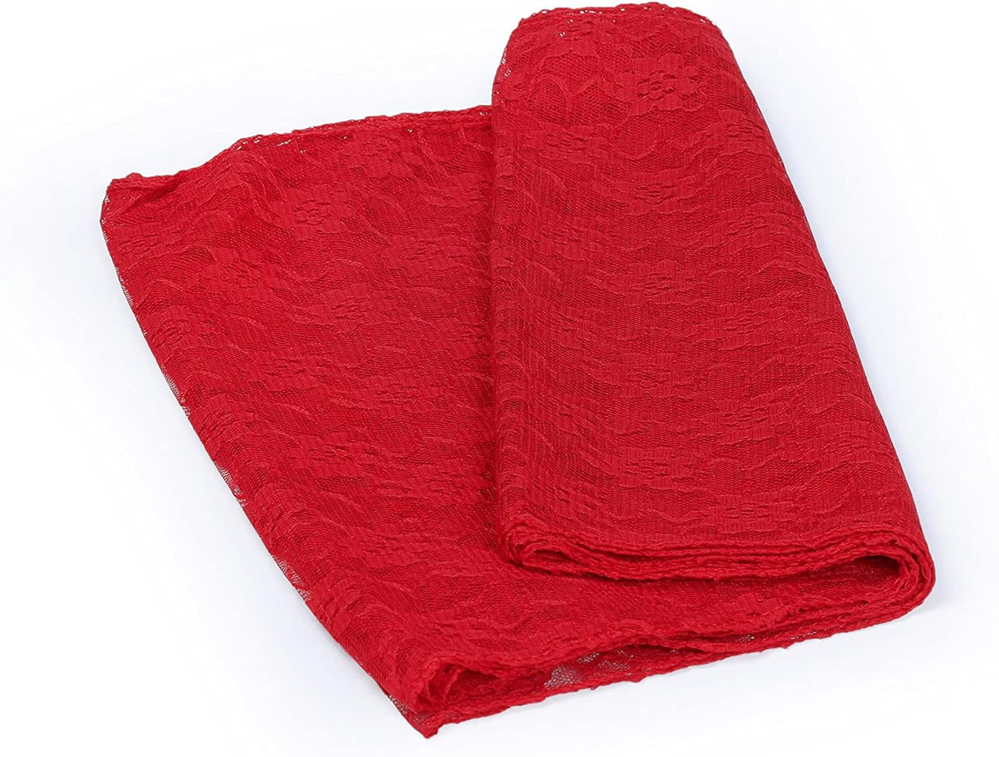 MDS Pack of 12 Wedding 12 x 108 inches Satin Table Runner for Wedding, Decorations for Birthday Parties, Banquets, Graduations, Engagements, Runners fit Rectangle, Round Table- Red