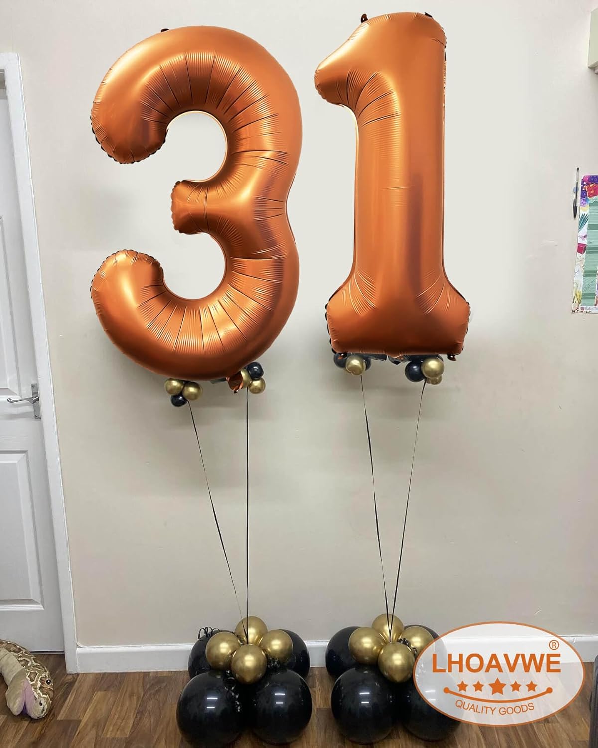 Number 26 Giant Orange 40 Inch Foil Helium Balloons for 26th Birthday Party Supplies