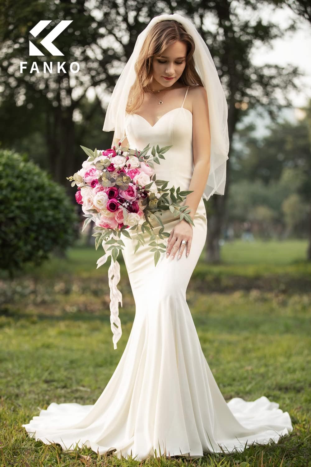 FANKO Rose Artificial Flowers Combo for DIY, Fake Rose Artificial Silk Flowers with Greenery, Real Looking Artificial Faux Flowers for Wedding, Table Decoration, Centerpieces, Party, Home Décor