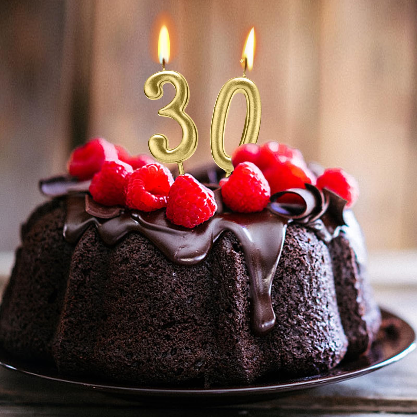 Beanlieve 10-Pieces Numeral Birthday Candles - Cake Numeric Candles Number 0 1 2 3 4 5 6 7 8 9,Used