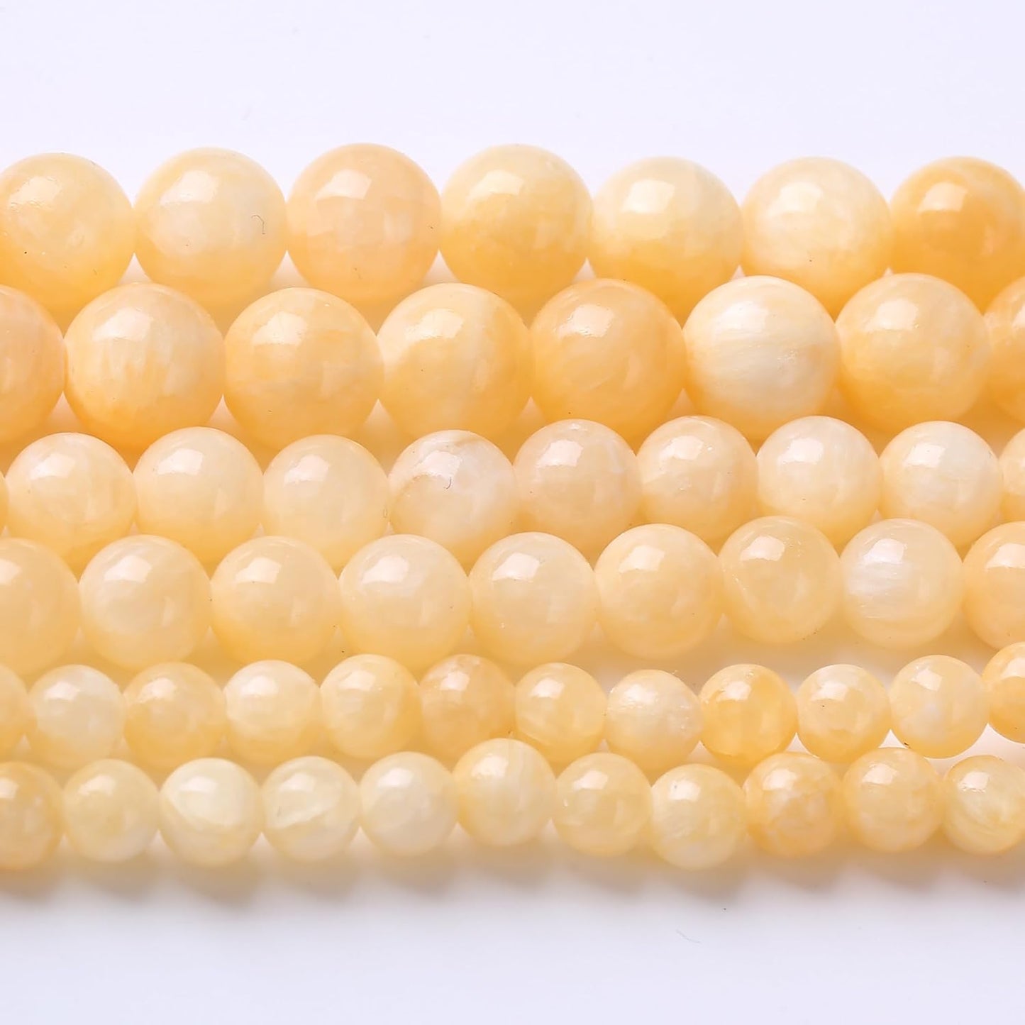 Rice Topaz Stone Beads Gemstone Round Crystal Energy Jade Beads Stone Beads for Jewelry Making DIY Bracelet Necklace Jewelry Making 1 Strand 15.5inch 31PCS 12MM