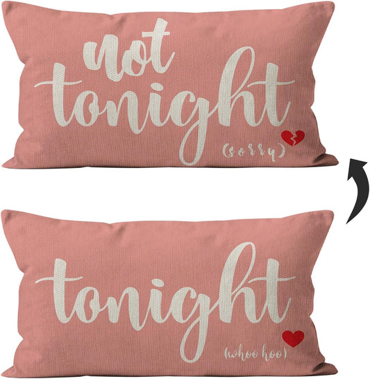 Mancheng-zi Bridal Shower and Wedding Gift - 12x20 Pillow Cover for Bride to Be - Funny Throw Pillows for Bedroom (Pink)