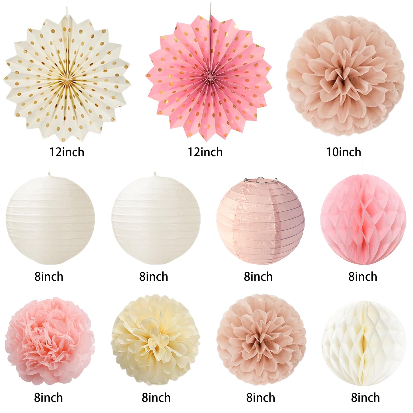 Vlipoeasn Blush Pink Sweet 16 Birthday Decorations Set for Girls