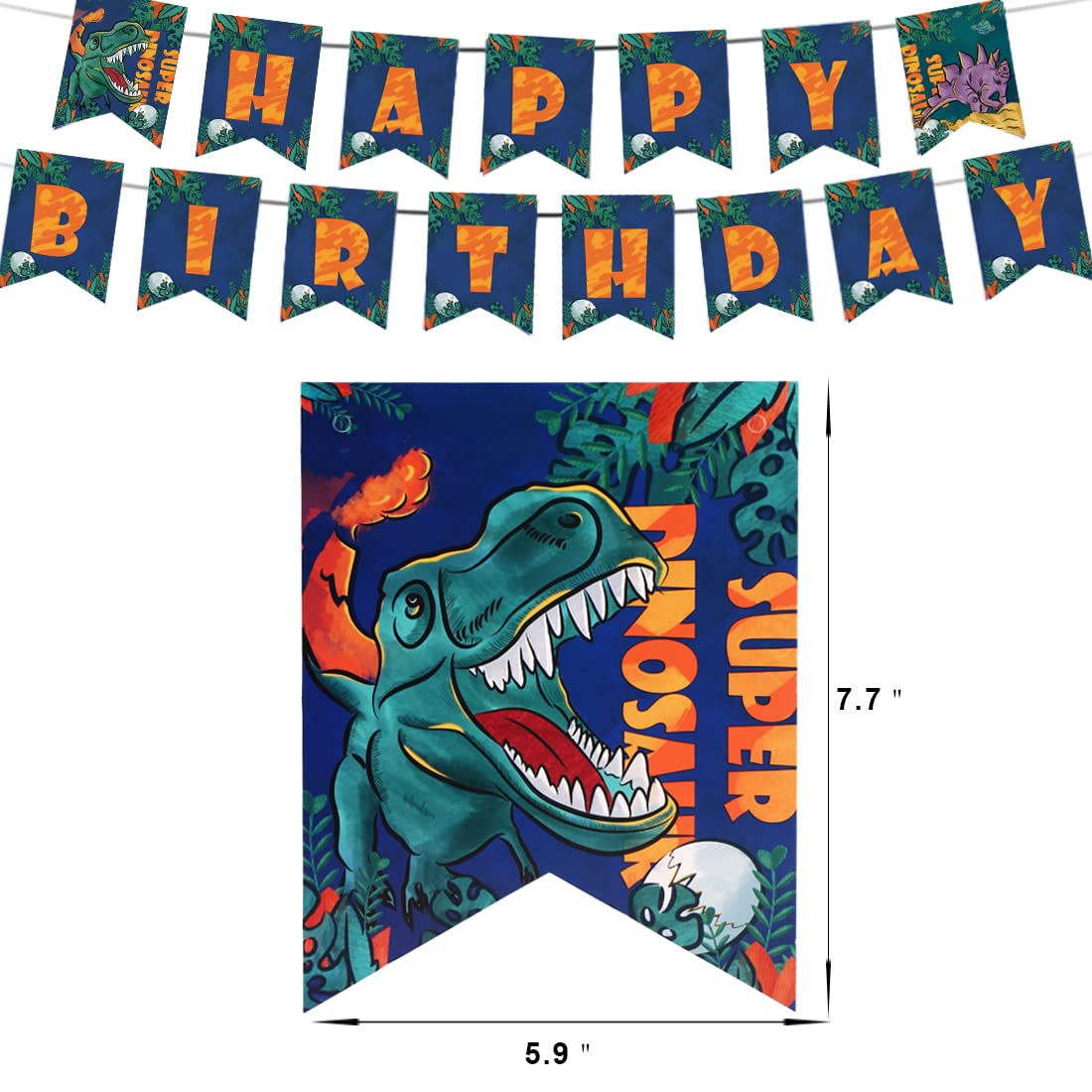 Dinosaur Birthday Party Supplies Kit For Boys, Dinosaur Party Decorations-20 Guest-Include Dino