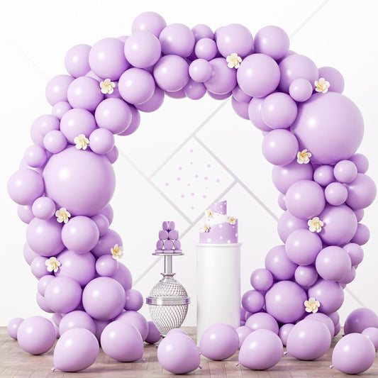 90pack Pastel Purple Balloons Different Size 18/12/10/5 Inch Pastel Purple Balloon Garland Arch Kit for Graduation, Wedding, Birthday, Baby Shower, Anniversary, New Year Party Decorations