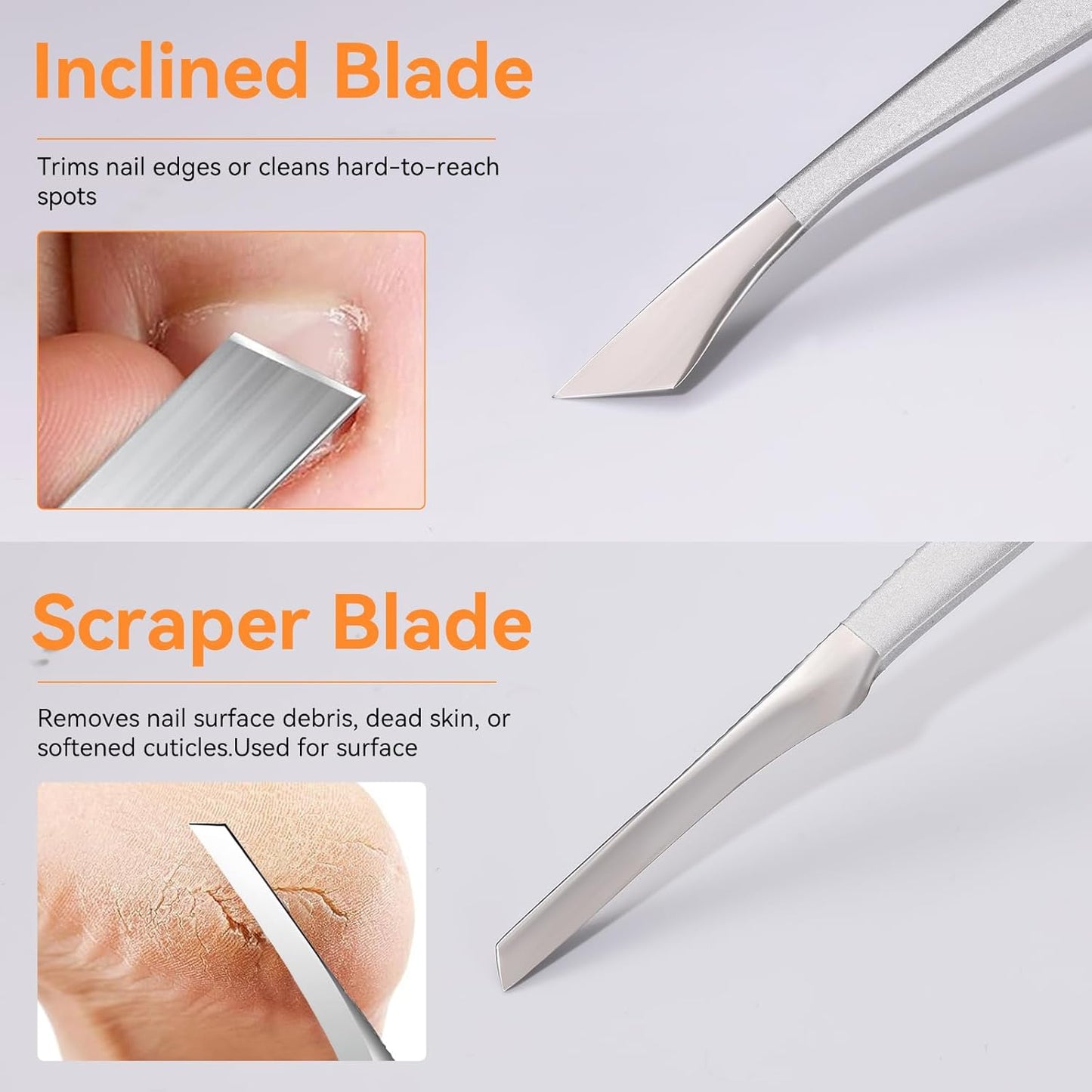 Famlife 7-Piece Professional Pedicure Kit with Toenail Scissors Cuticle Trimmer Nail File Pedicure Knife Blade,Stainless Steel Tools Ingrown Toenail Removal Kit for Nail Care