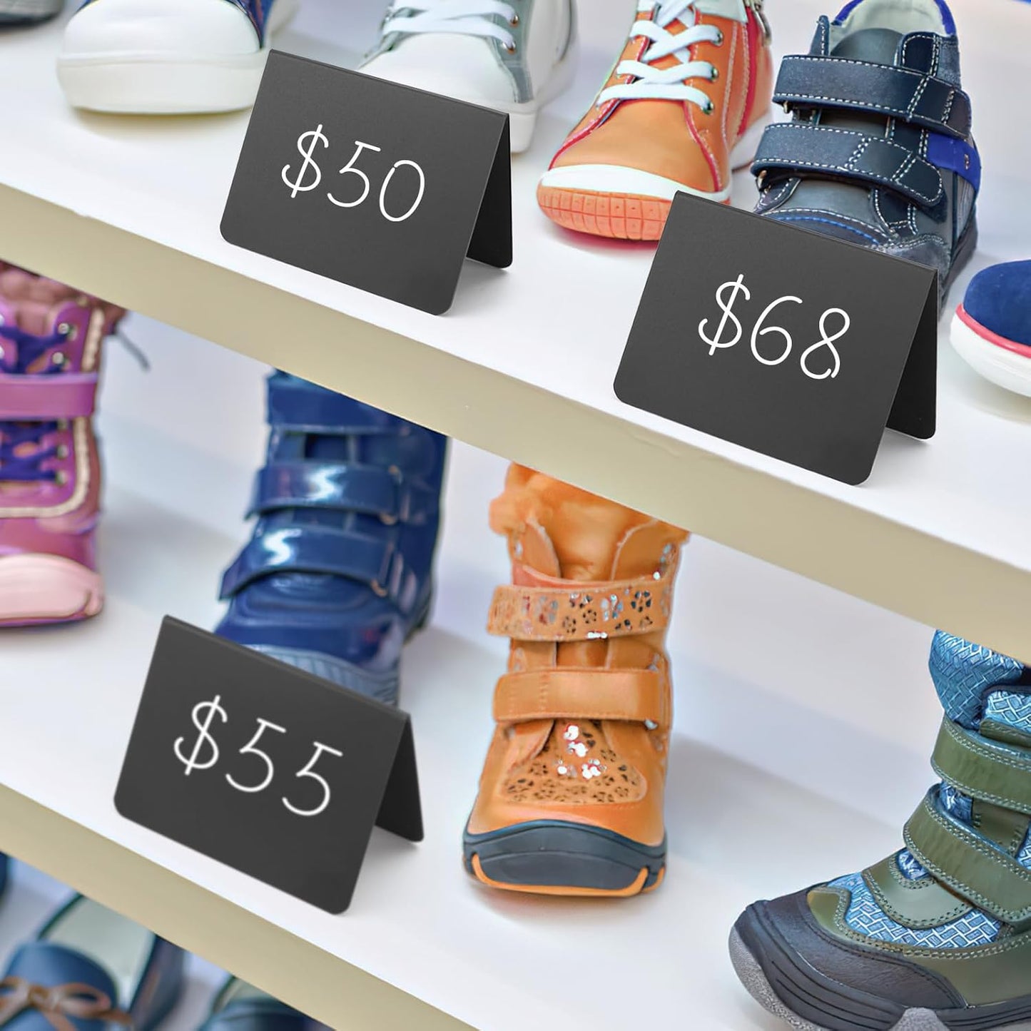 15 Pcs 4"x3" Mini Chalkboard Signs for Food, Reusable PVC Food Labels, Reserved Table Signs for Party Buffet, Birthdays, Bakery, Weddings Table Numbers, Buffet Display, Place Cards, Name Tag