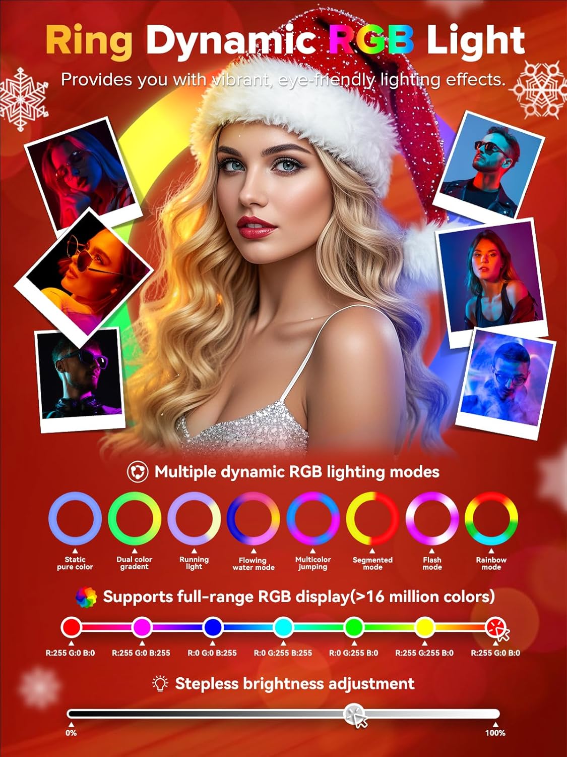 Portable Photo Booth, Photo Booth Machine Compatible with Any I-pad,PhotoBooth Stand Shell with Cyratok,APP & Remote Control RGB Ring Lights,Music Sync Selfie Photo Booth for Parties,Wedding &Events