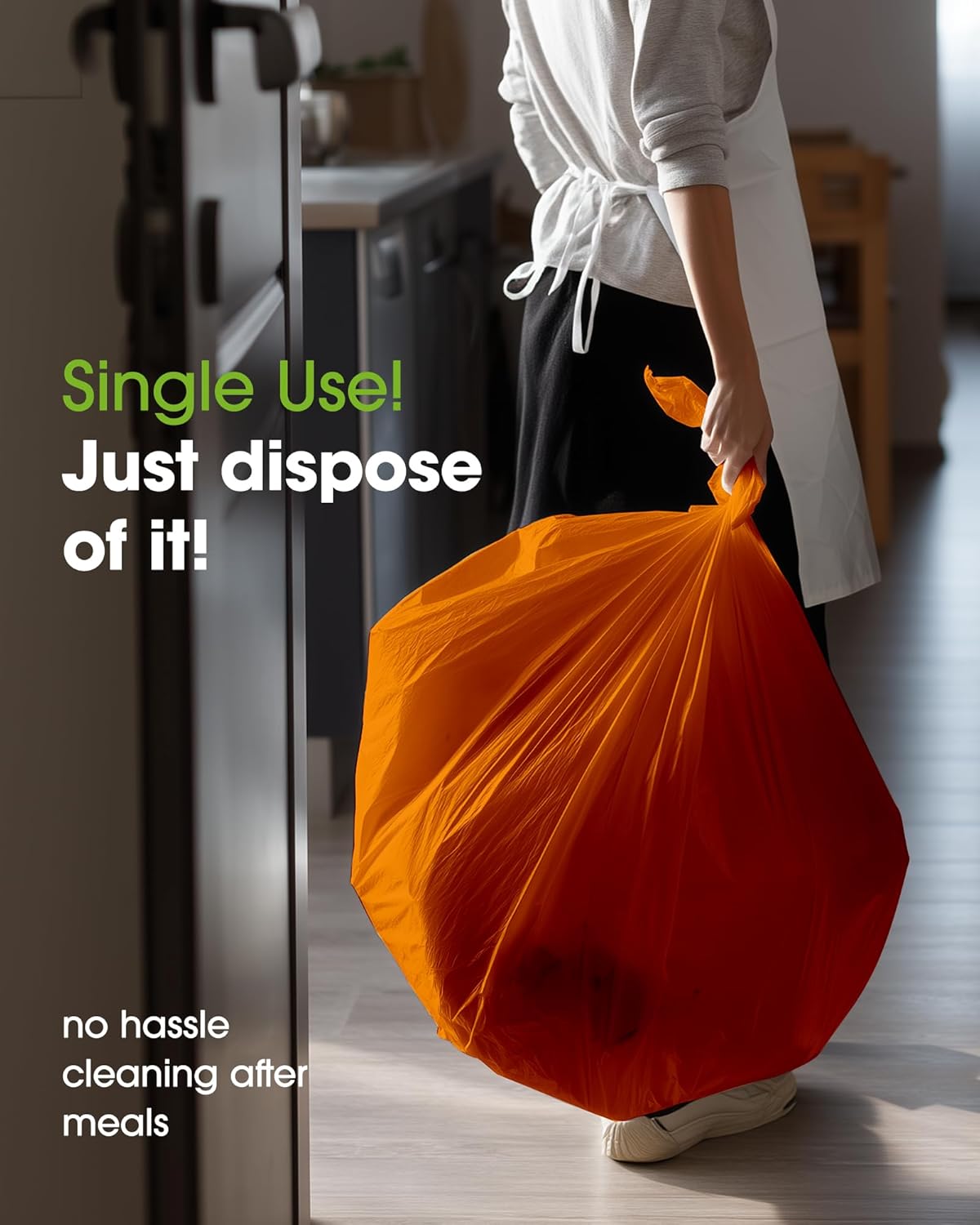 Pureegg Plastic Table Cloth Disposable 10 Pack, 54 x 108 Inch Table Cloths, Halloween Party, Thanksgiving Decorations, Harvest, Fall Tablecloths, Rectangle Tables, Leakproof & Sturdy, Orange