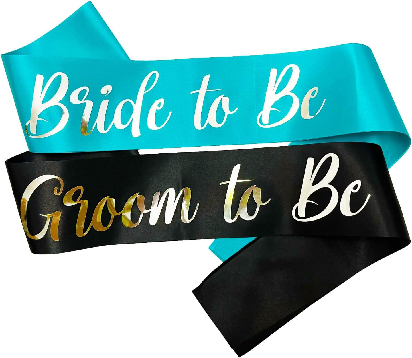 Bride to Be Sash and Groom to Be Sash, Bachelorette Party Supplies Engagement Party Favors, Bridal Shower Sashes Bachelor Decorations Blue