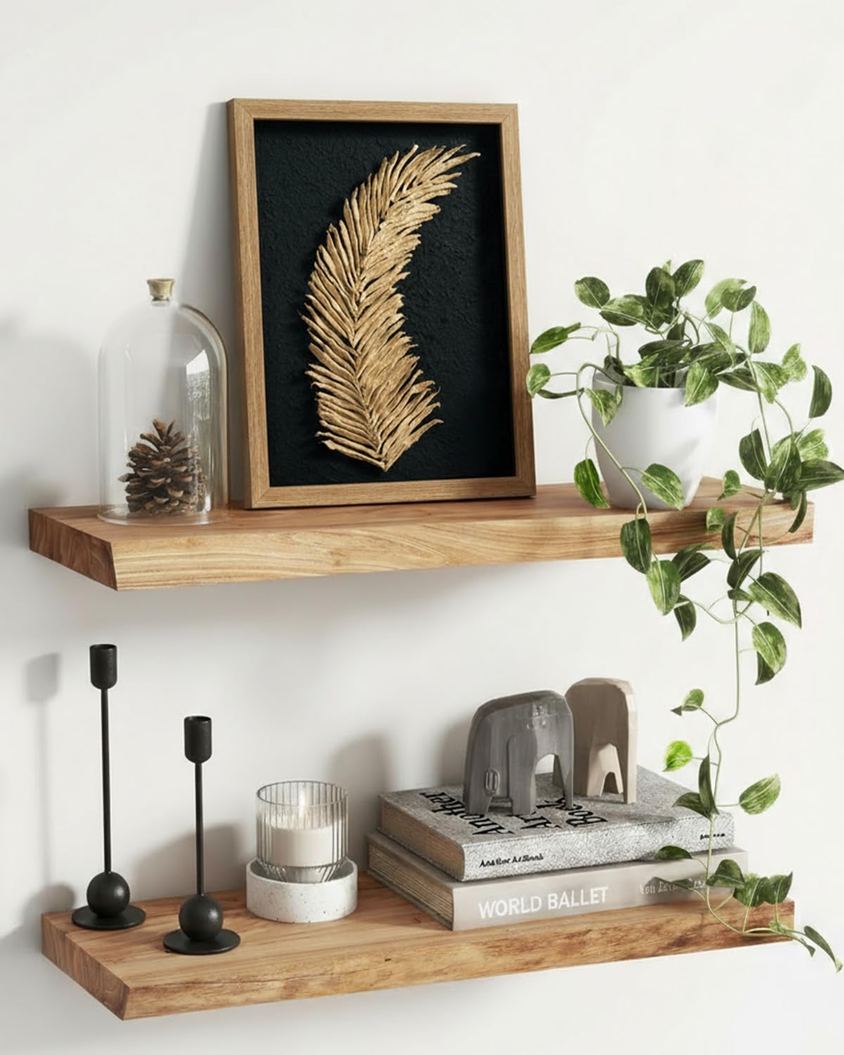 VIYYIEA Framed 3D Textured Wall Art, Handmade Paper Artwork,12x16inch, Modern Minimalist Neutral Decor for Living Room Bedroom Shelf, Beige Feather Picture