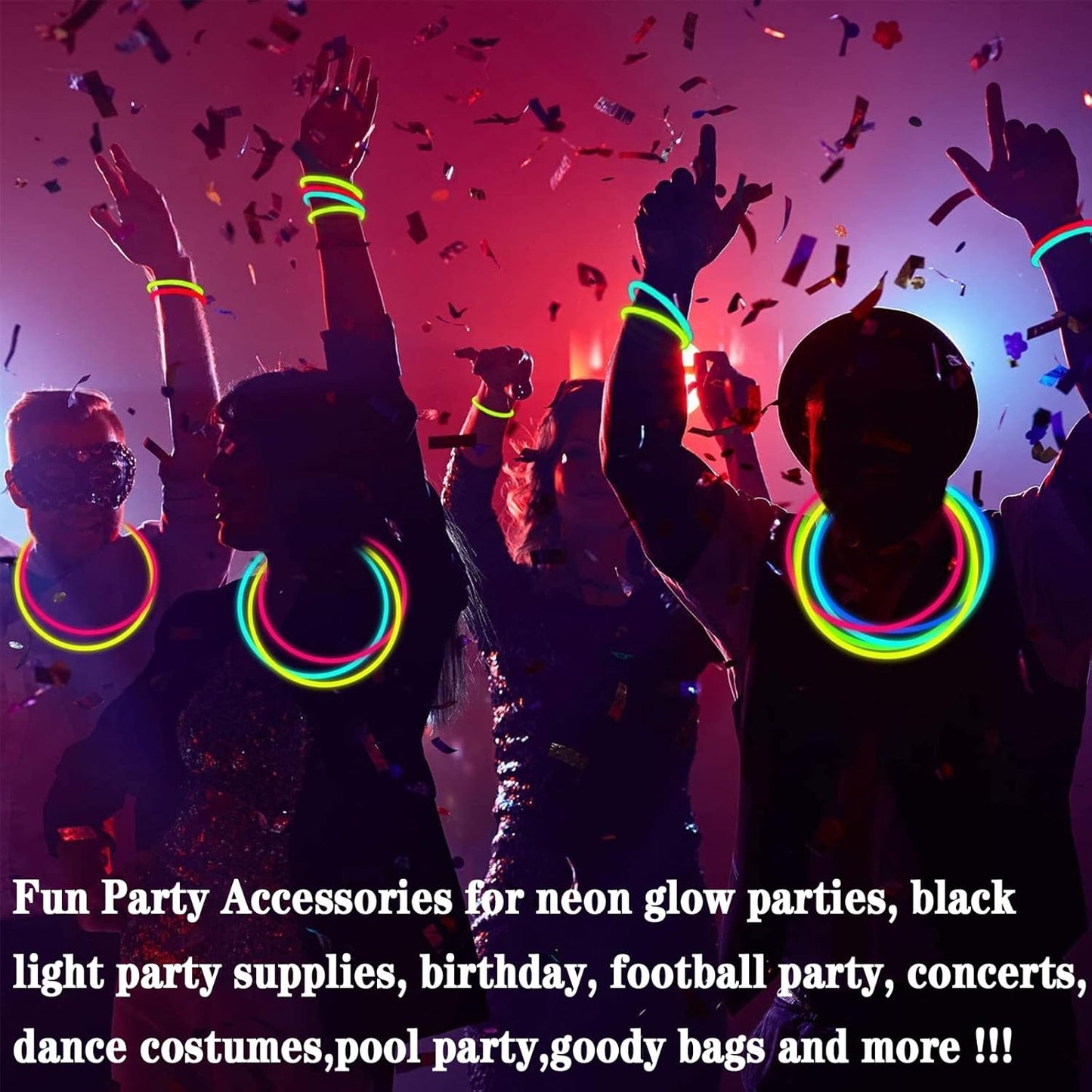 TURNMEON 960 Pack Ultra Bright Halloween Glow Sticks Bulk Party Pack Halloween Glow In The Dark Halloween Party Supplies Favors Glow Sticks Necklaces Bracelets with Connectors 8" Glow stick Light Up