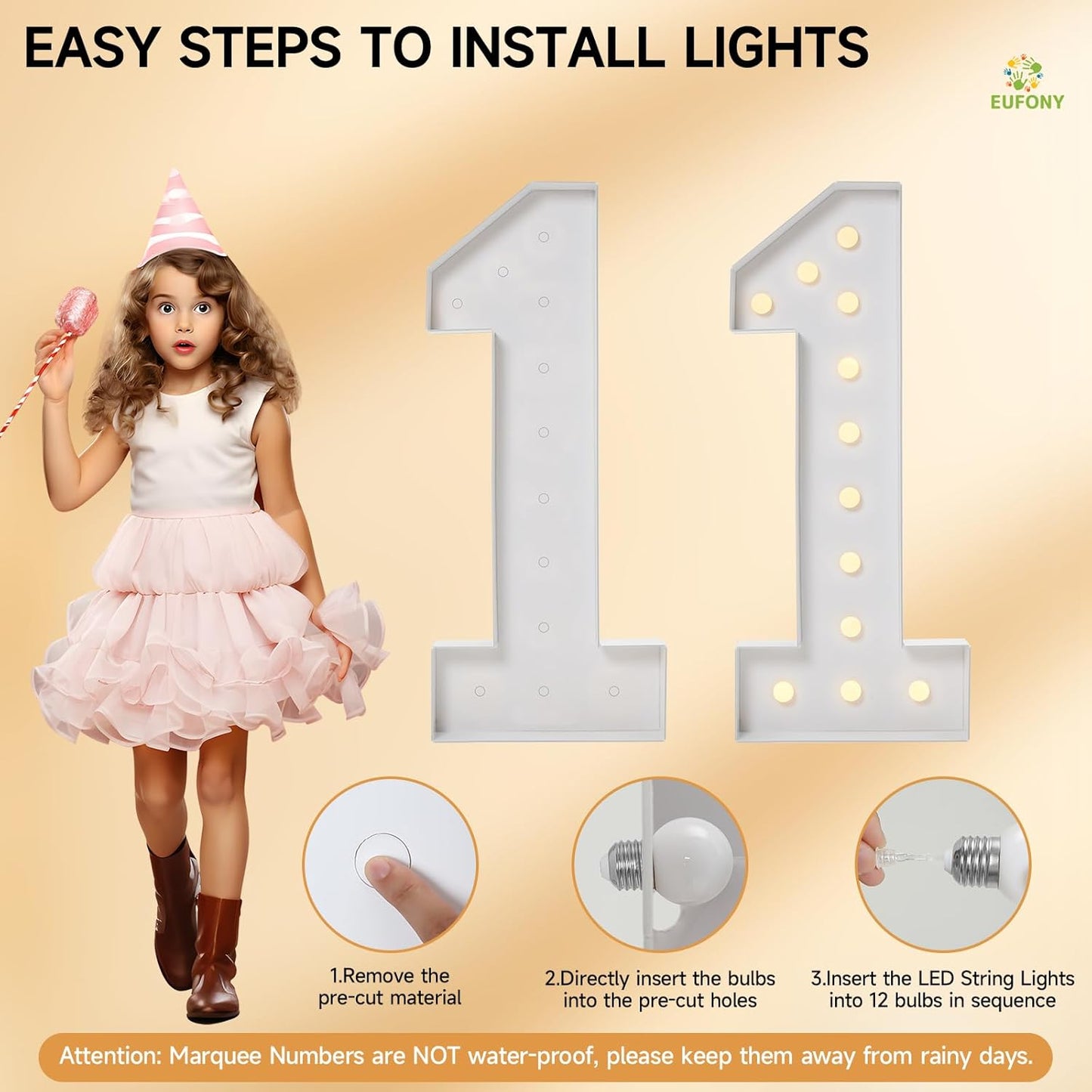 4FT Marquee Numbers, Large Light Up Numbers 9 for 9th 19th 90th Birthday Party Decorations, Giant Light Up Number for Anniversary Decor, 4 Feet Mosaic Number 9 with LED Lights DIY Kit