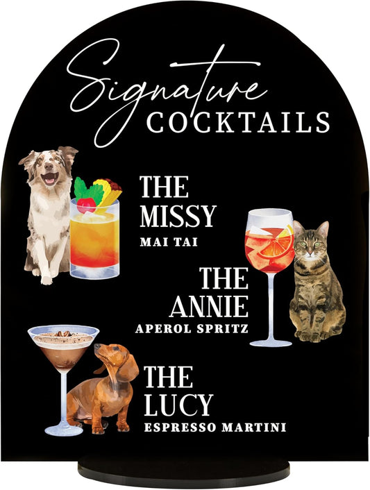 Pet Signature Drink Wedding Signs