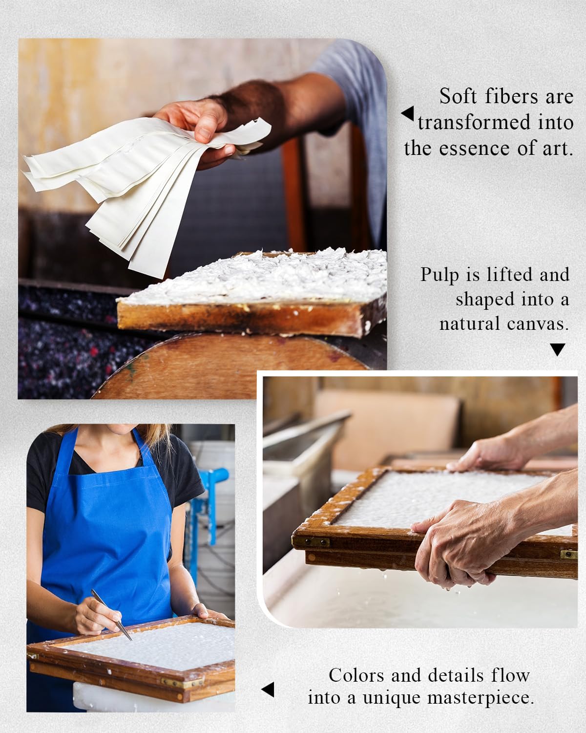 VIYYIEA Framed 3D Textured Wall Art, Handmade Paper Artwork,12x16inch, Modern Minimalist Neutral Decor for Living Room Bedroom Shelf, Floral Abstract Picture