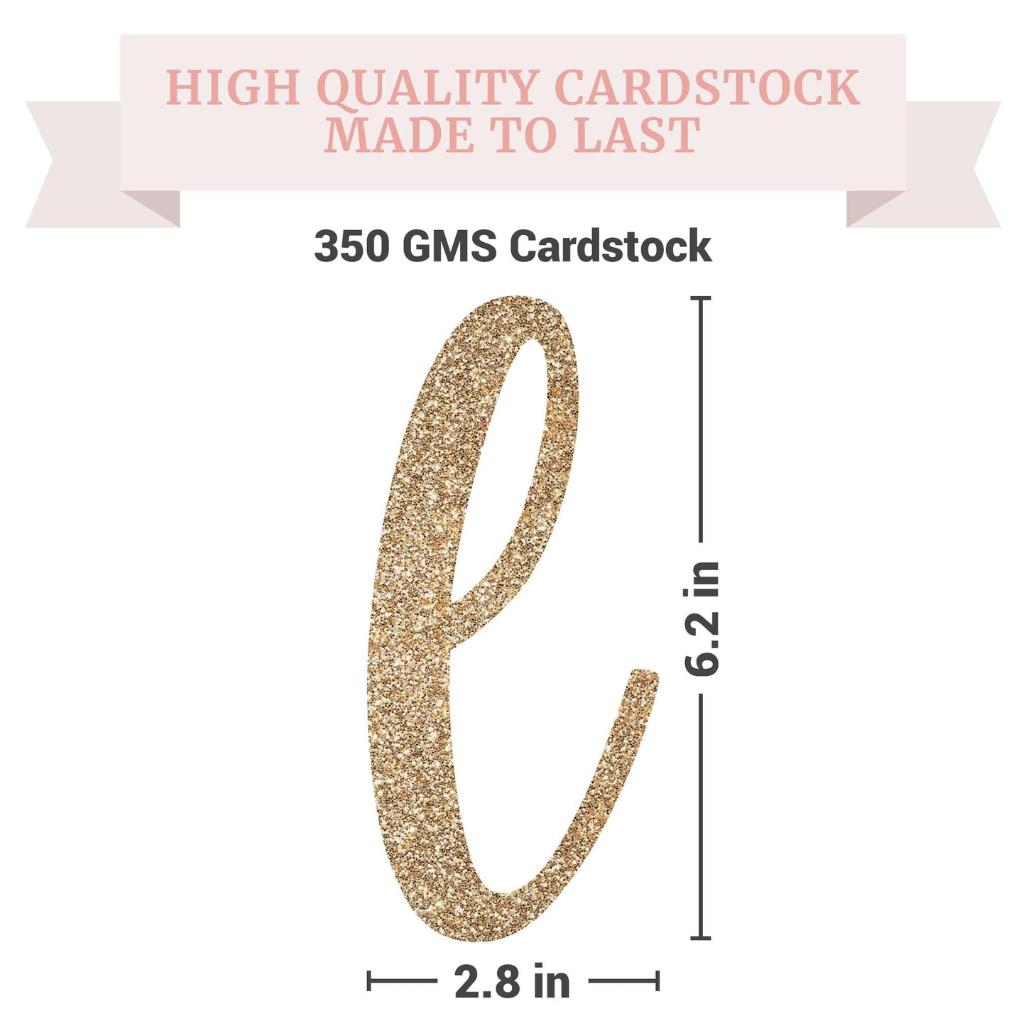 Pre-Strung Love Laughter & Happily Ever After Banner - Gold Bridal Banner