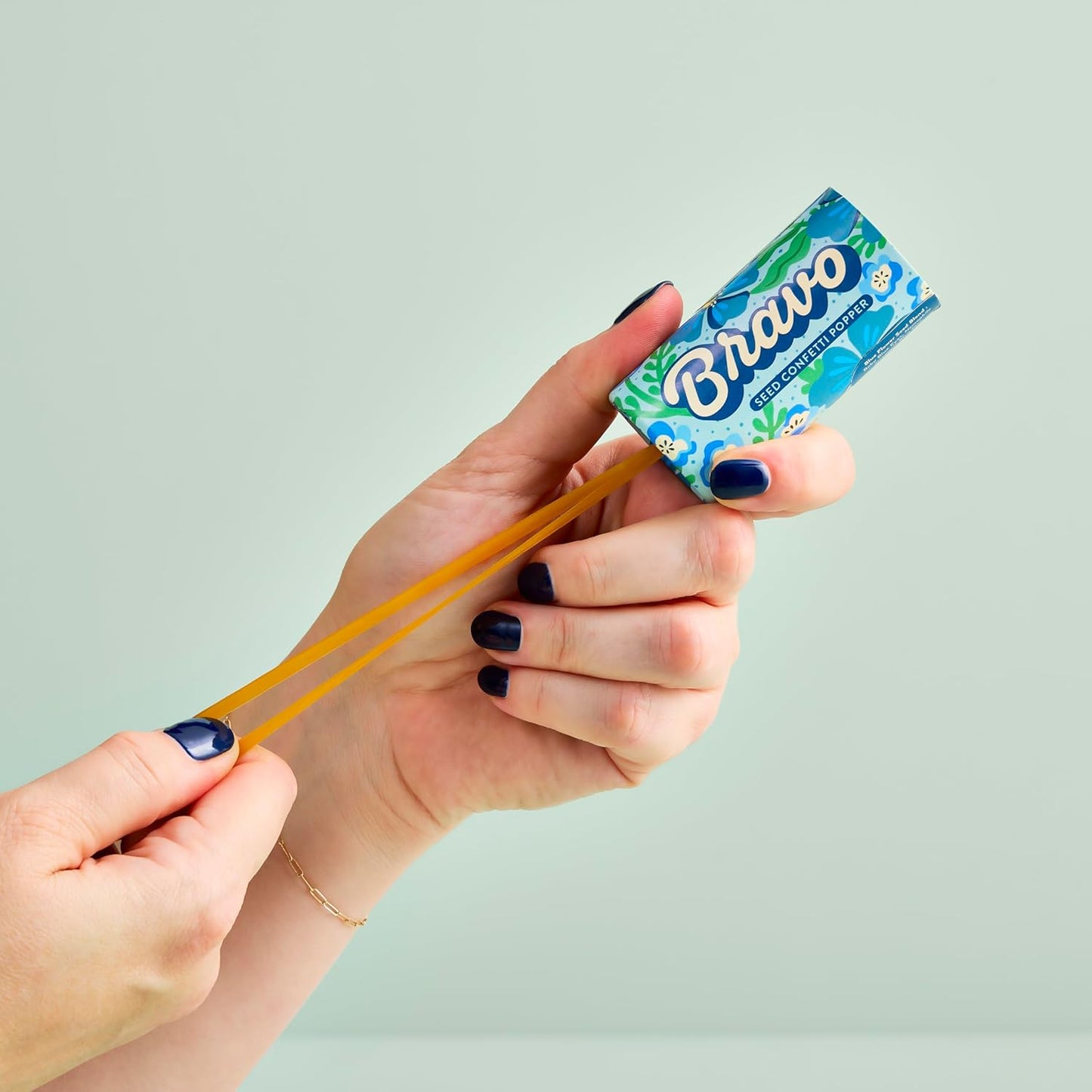 Modern Sprout Seed Confetti Poppers with Flower Seeds - Party Favors for Outdoor Wedding, Birthday & Parties - Non-Toxic, Plastic-Free & Pollinator Safe Plantable Seed Paper - Blue Bravo (Pack of 12)