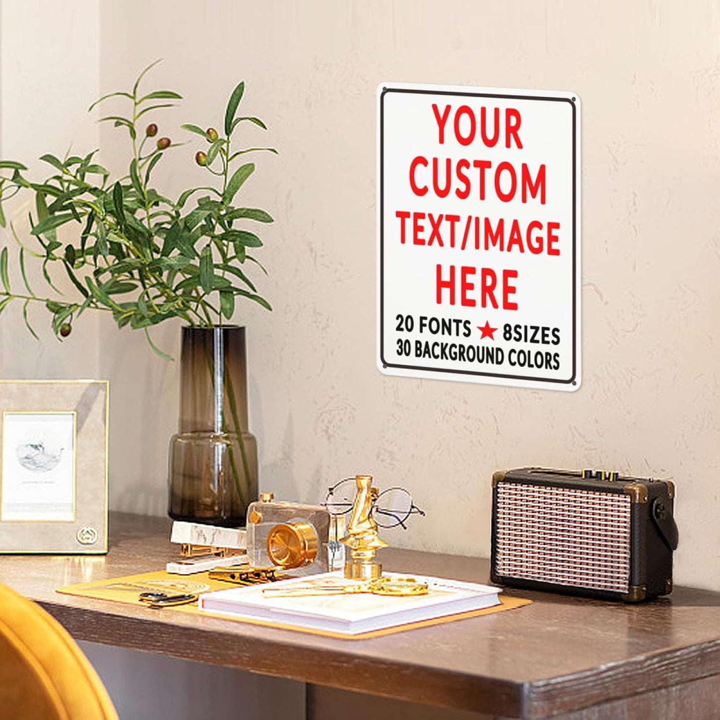 Custom Sign Personalized Custom Metal Sign, Customize For Office, Business, Workplace, Office, Home, Delivery Signs 6x8