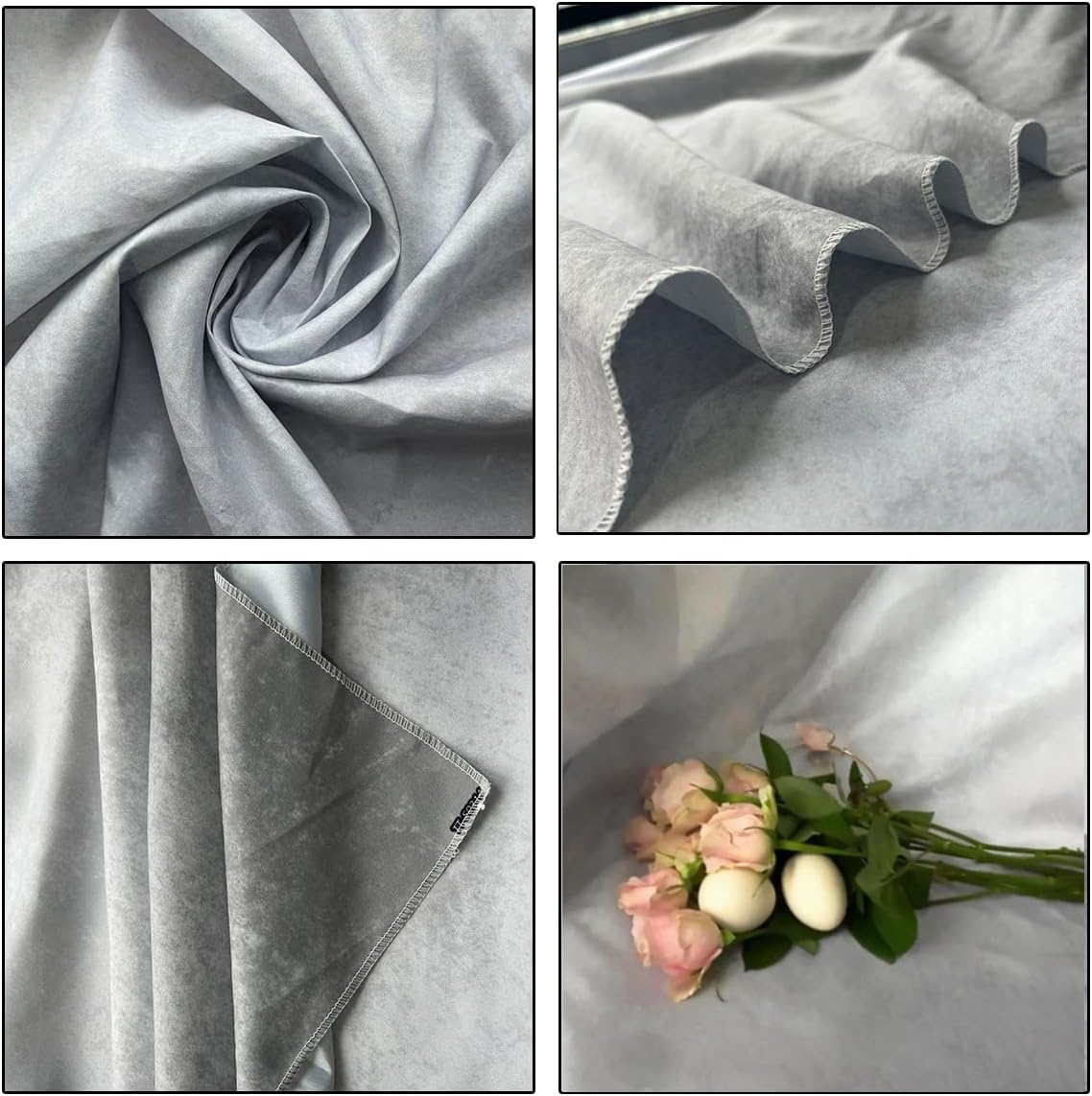 8x16ft Grey Portrait Photography Backdrops Solid Texture Abstract Photo Background for Photoshoot