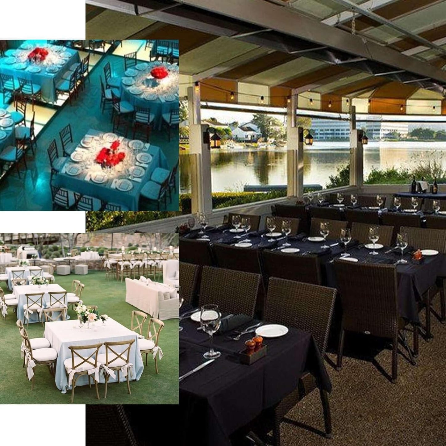 Efavormart 90" Beige Wholesale Linens Polyester Square Linen Tablecloth for Kitchen Dining Catering Wedding Birthday Party Events