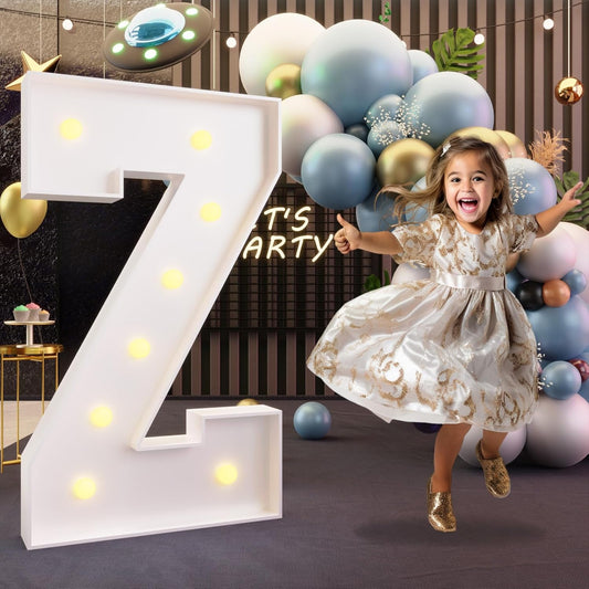 imprsv Marquee Light Up Letters, 3FT Marquee Letters for Birthday Baby Shower Wedding Decorations Light Up Letters for Engagement Party Decor, Large Marquee Letters for Party Decorations, Letter Z