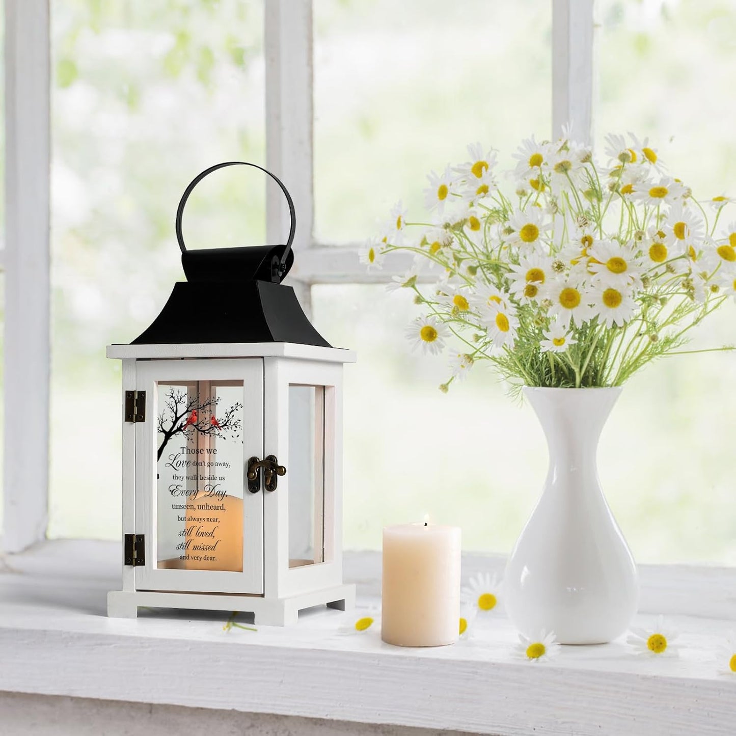 Memorial Lantern - Bereavement Sympathy Gifts for Loss of Loved One Mother Father, Thoughtful Funeral Gifts in Memory of Loved One with LED Candle