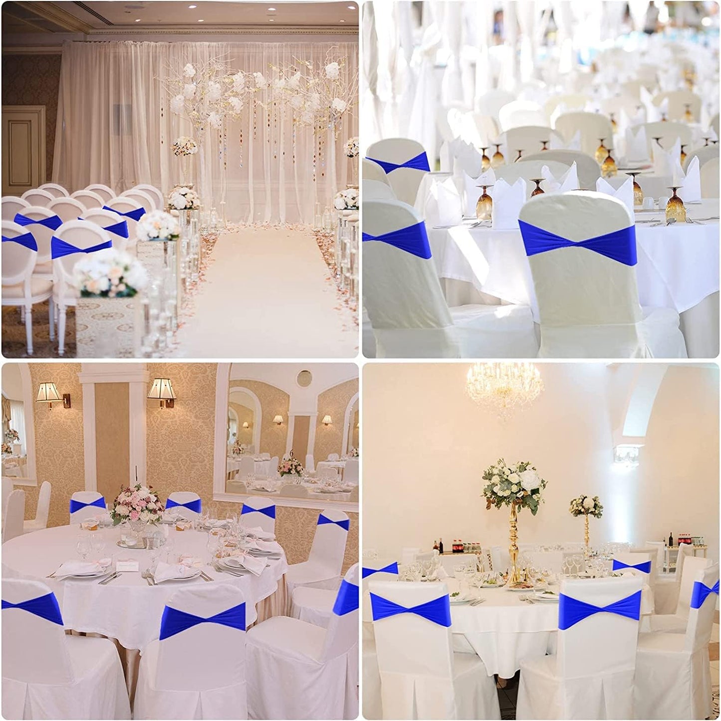 VDS Pack of 25 PCS | Eggplant | Spandex Chair Sashes Bows Without Buckle | Stretch Elastic Banquet Universal Folding Chair Band Tie with for Wedding Party Conference Celebration Event Decoration