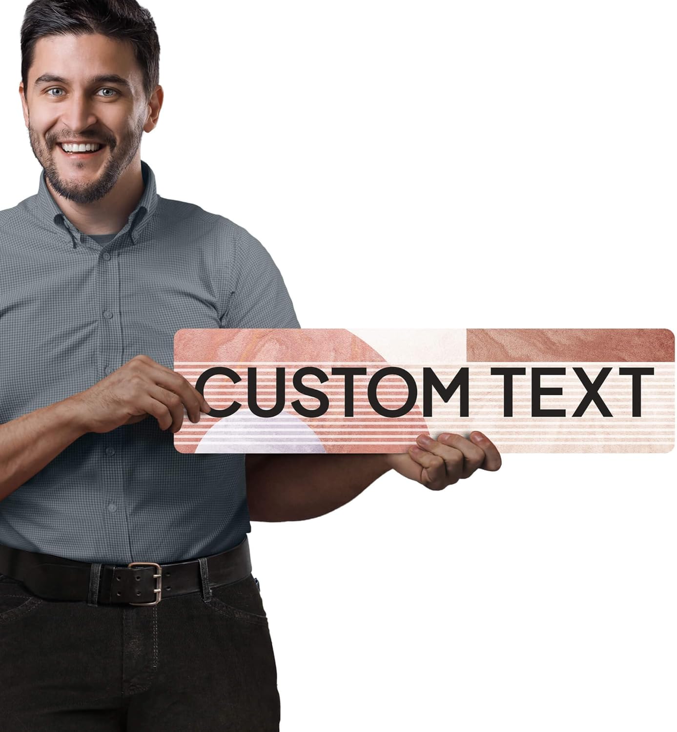 Custom Sign, Custom Street Sign, 11 Font Colors, 13 Font Styles, 4 Hole Options, 22 Sizes, 6x24 Inches, Rust Free DiBound, Fade Resistant, Made in USA by My Sign Center (Mid-Century Modern 1)