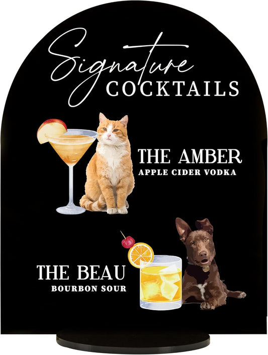 Pet Signature Drink Wedding Signs