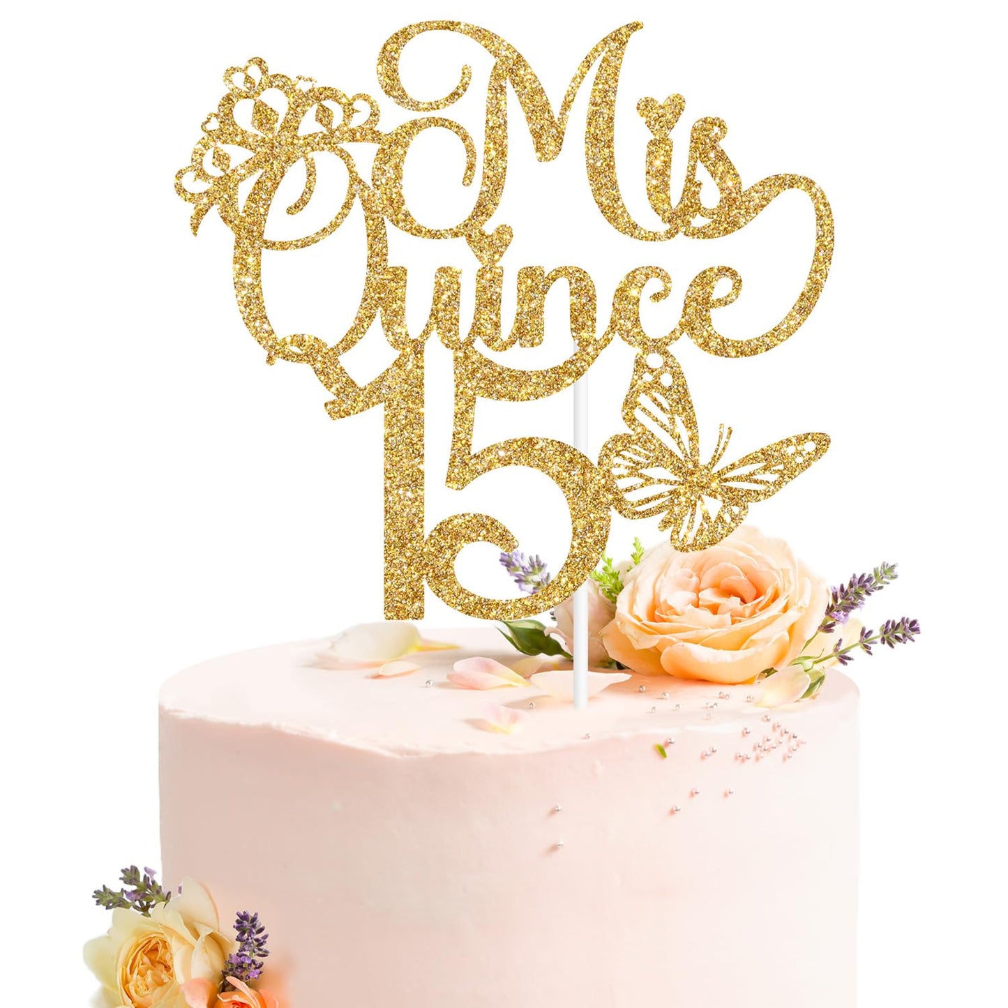 Mis Quince 15 Cake Topper, Mis Años 15, Feliz 15 Años, Cheers to 15 Years, Happy 15th Birthday