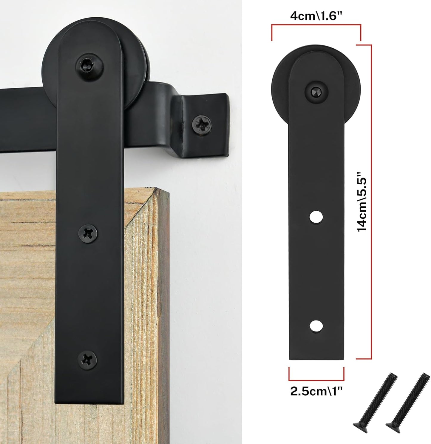 COGOOD Farmhouse Barn Door Mirror - 21" x 30" Rustic Wood Framed Wall Mirror for Bathroom, Living Room, Entryway Wall Decor (Burlywood)