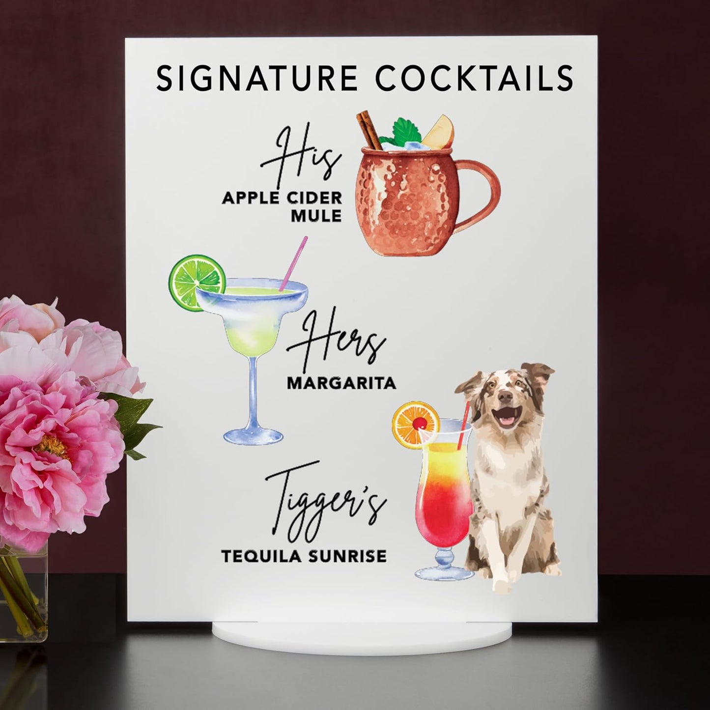 Pet Signature Drink Wedding Signs