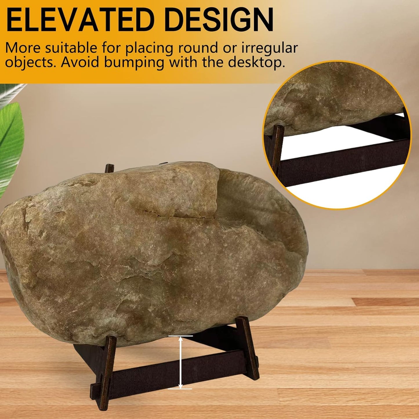 1 Pack 8 Inch Plate Stand, Wooden Display Stand Plate Stands for Display Decorative Picture Frame Stand, Easel Display Stand,Book Display Stand, Plate Holder Display Stand (8 Inch-1PCS)