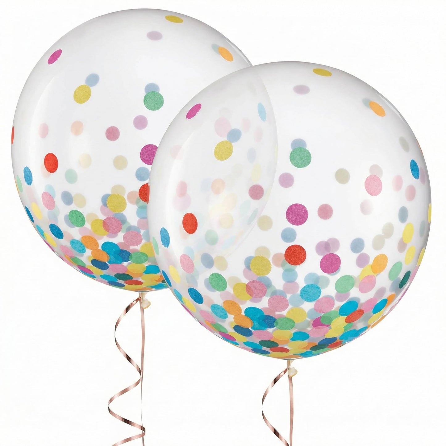 Party Solids Colorful Confetti Balloons Large Balloons 24 Inch Latex Pack of 2 – Colorful Glitter