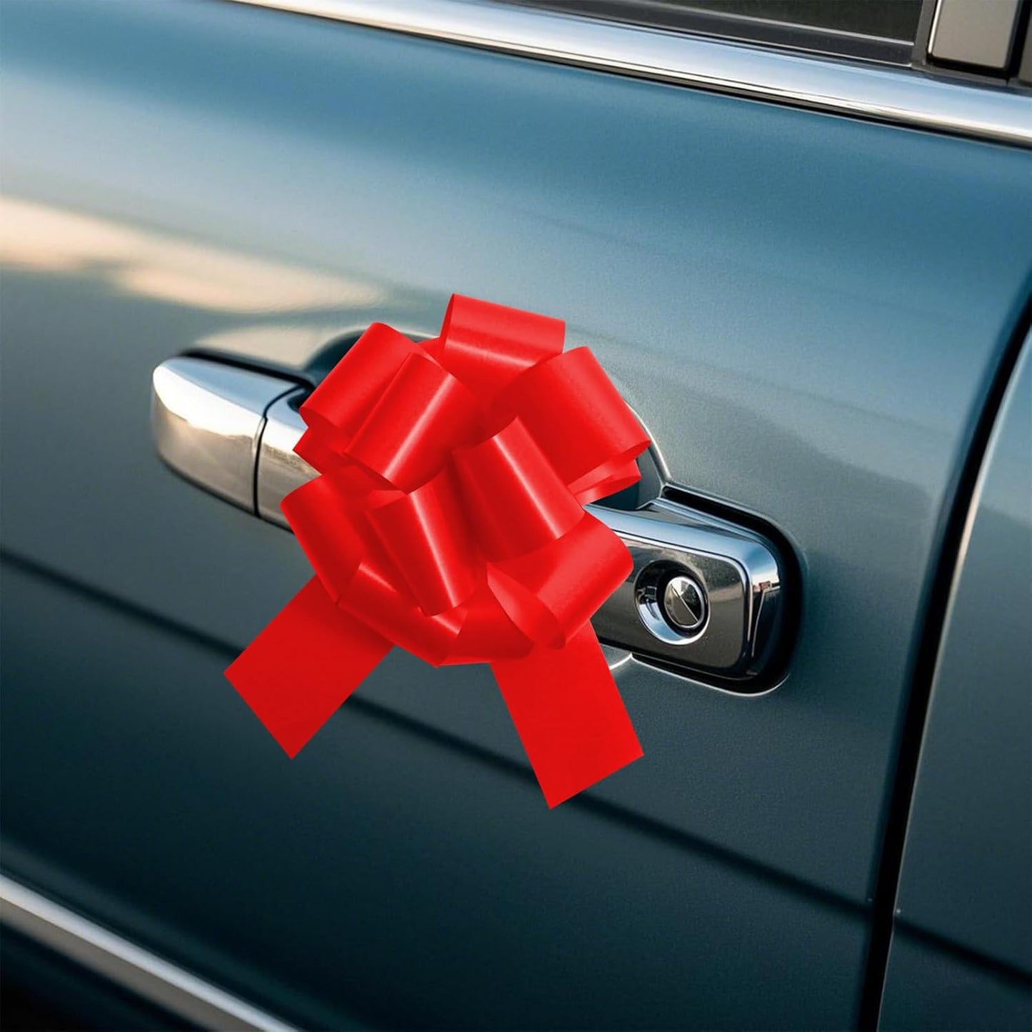 6 PCS 6 Inch Red Pull Bows - Perfect for Gift Wrapping, Wedding Decor, Car Bows, Birthday Parties, Christmas and Valentine's Day