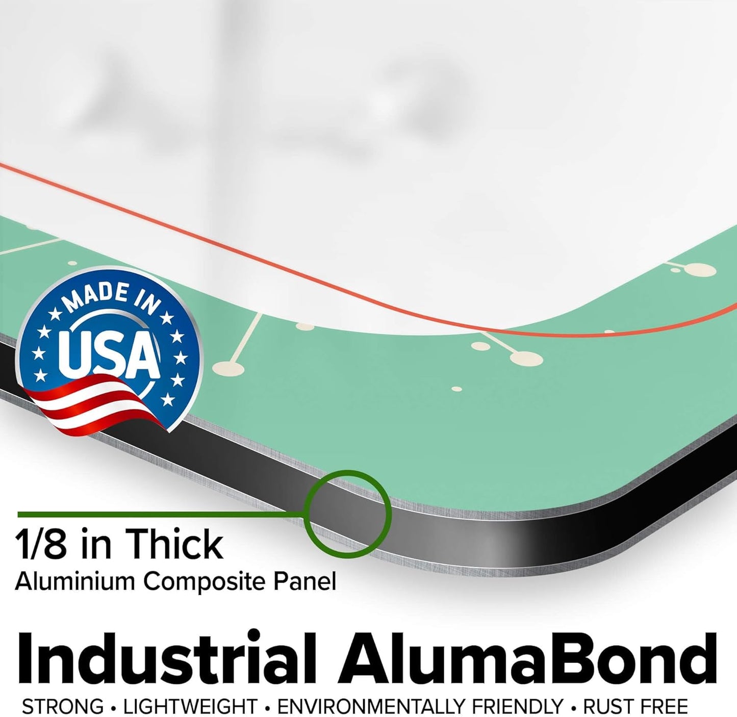 Custom Sign, Custom Street Sign, 11 Font Colors, 13 Font Styles, 4 Hole Options, 22 Sizes, 30x30 Inches, Rust Free DiBound, Fade Resistant, Made in USA by My Sign Center (Mid-Century Modern 2)