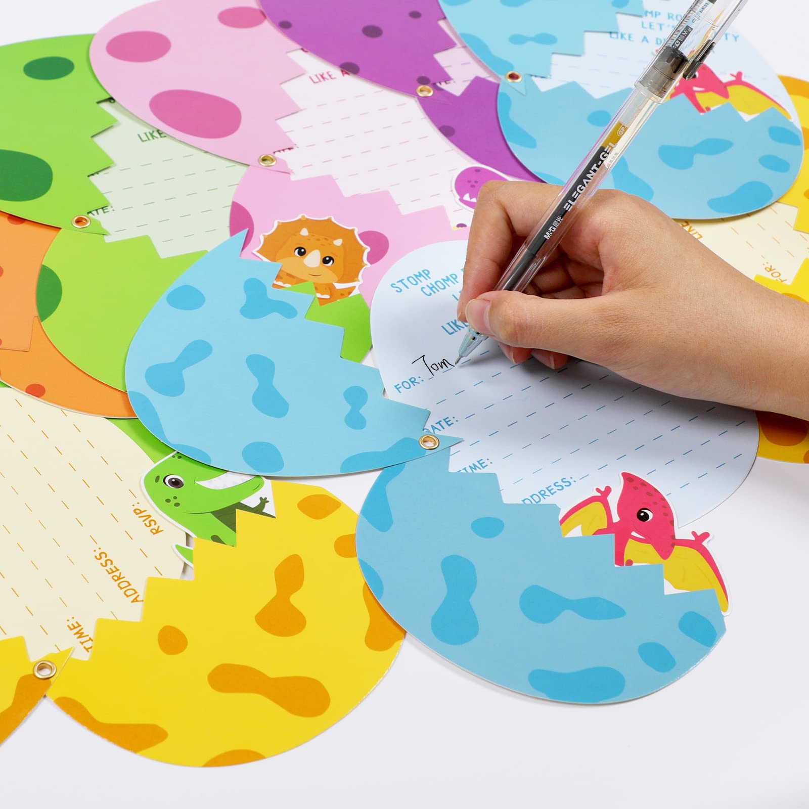 24 Pack Dinosaur Birthday Party Invitations Cards with Envelopes Dinosaur Party Supplies Fill In
