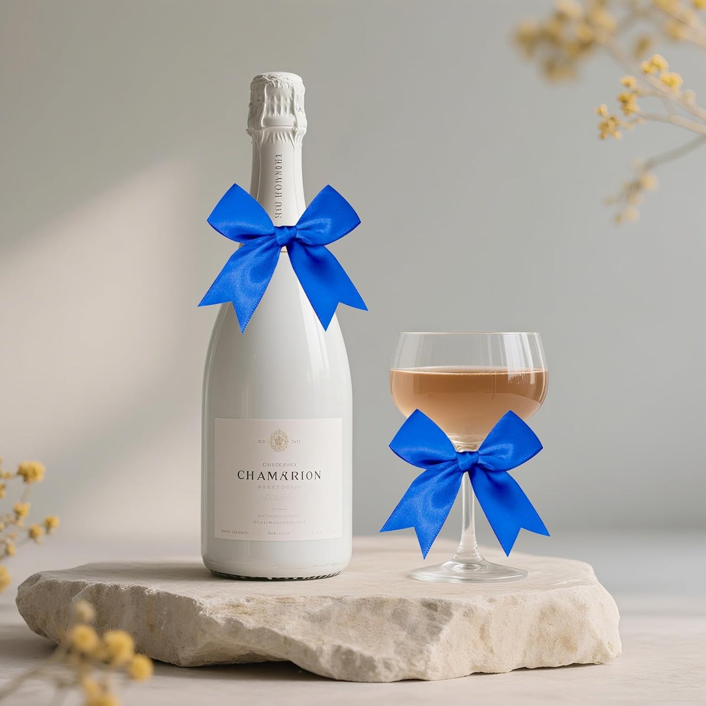 50 Pieces Gift Wrap Bows Premium Satin Ribbon Bows 3.3 Inch Craft Bows for Gift Wrapping DIY Treat Bags Holiday Gifts Bag Party Decorations, Wedding Decor Christmas Birthday Presents (Royal Blue)