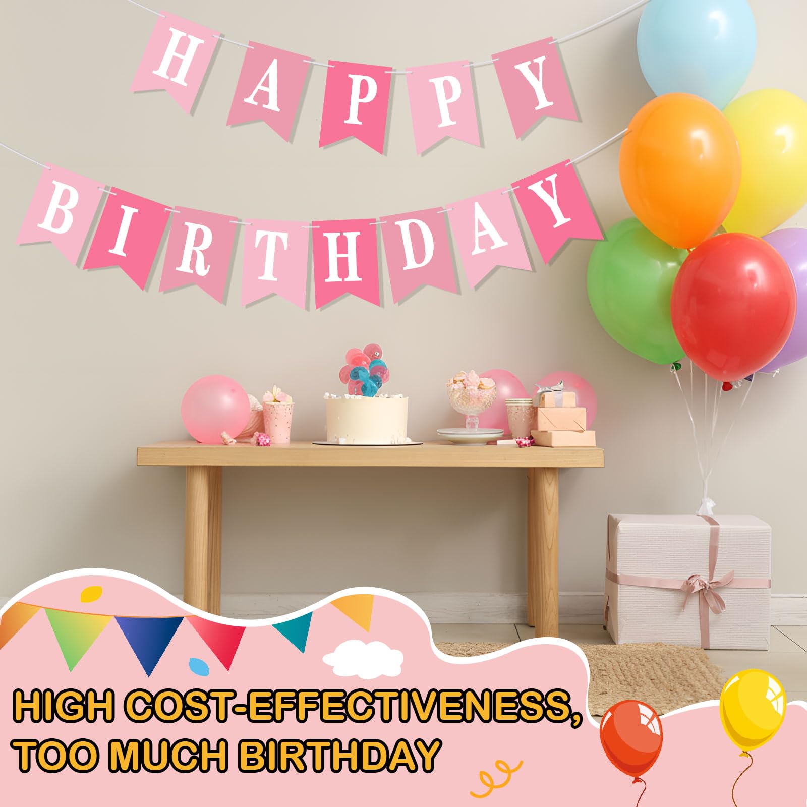 Mooliwe 171 Pcs DIY Custom Banner Kit Make Your Own Customizable Sign for Birthday Wedding Party
