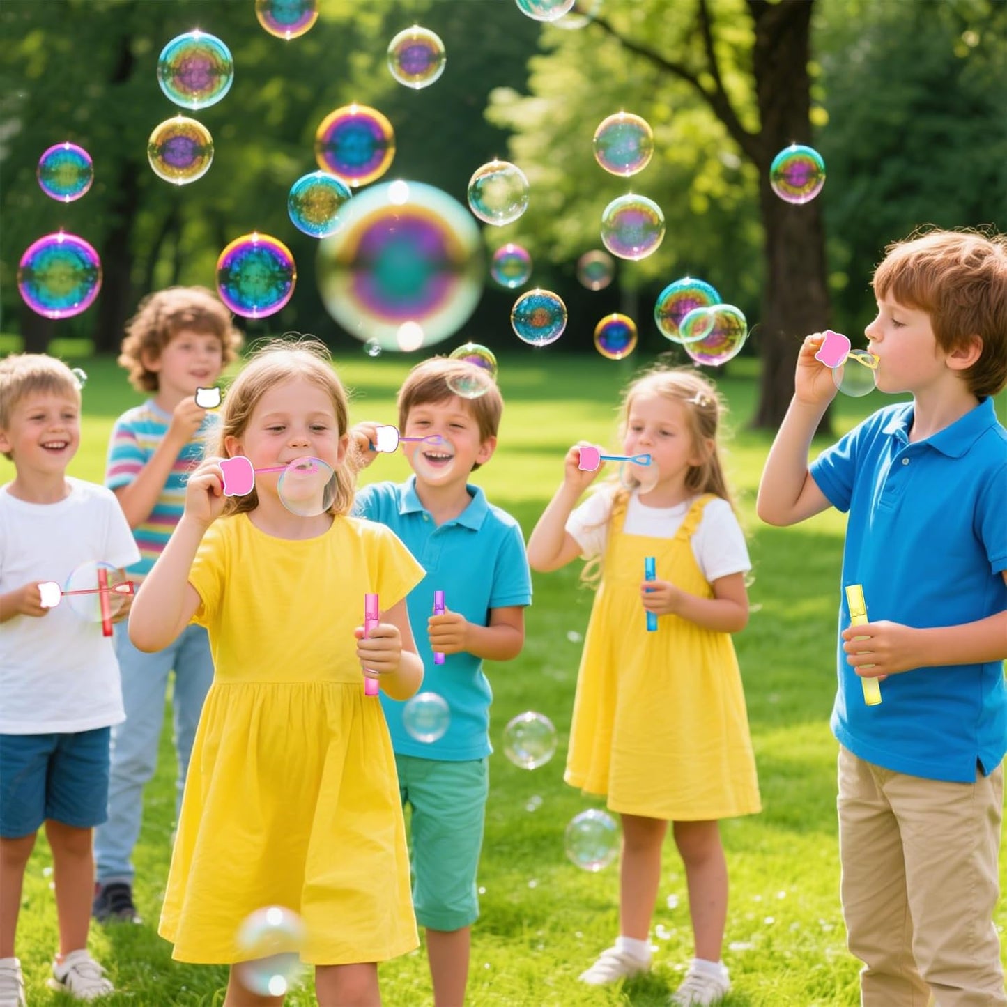 AFZMON Kitten Cat Bubble Wands for Kids, Kitty Mini Bubbles Birthday Gift Toy Party Favors Goodie Bag Stuffers Pinata Classroom Prizes Supplies