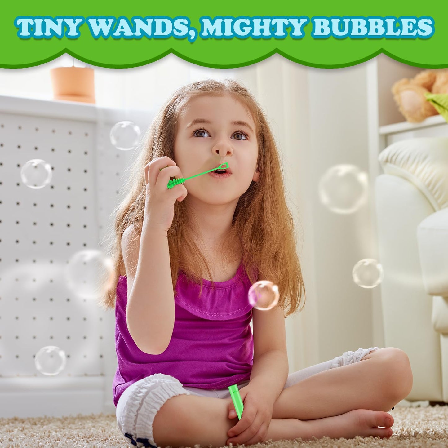 Party Goodie Bag Stuffer Fillers for Kids Toddler-32 Pack Mini Bubble Wands