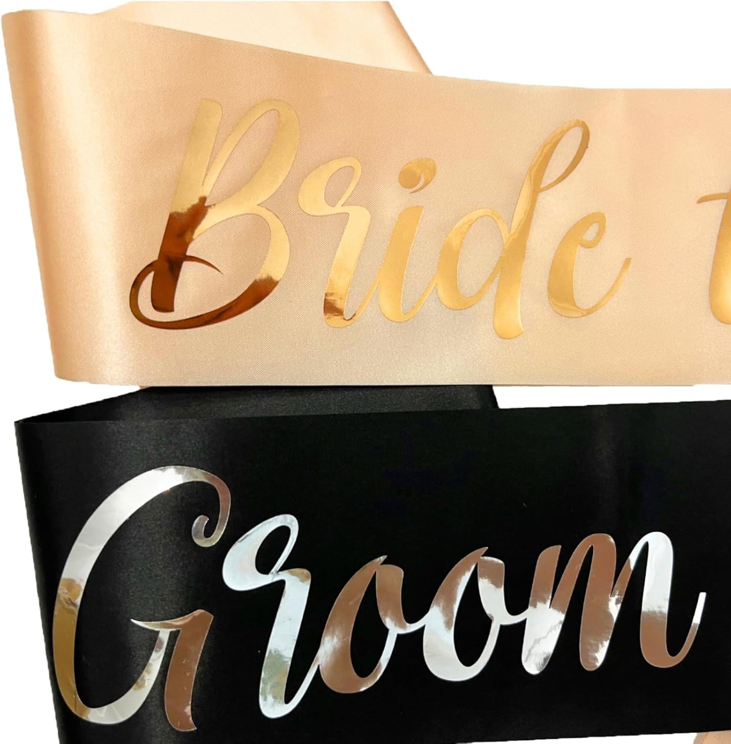 Bride to Be Sash and Groom to Be Sash, Bachelorette Party Supplies Engagement Party Favors, Bridal Shower Sashes Bachelor Decorations Rose Gold
