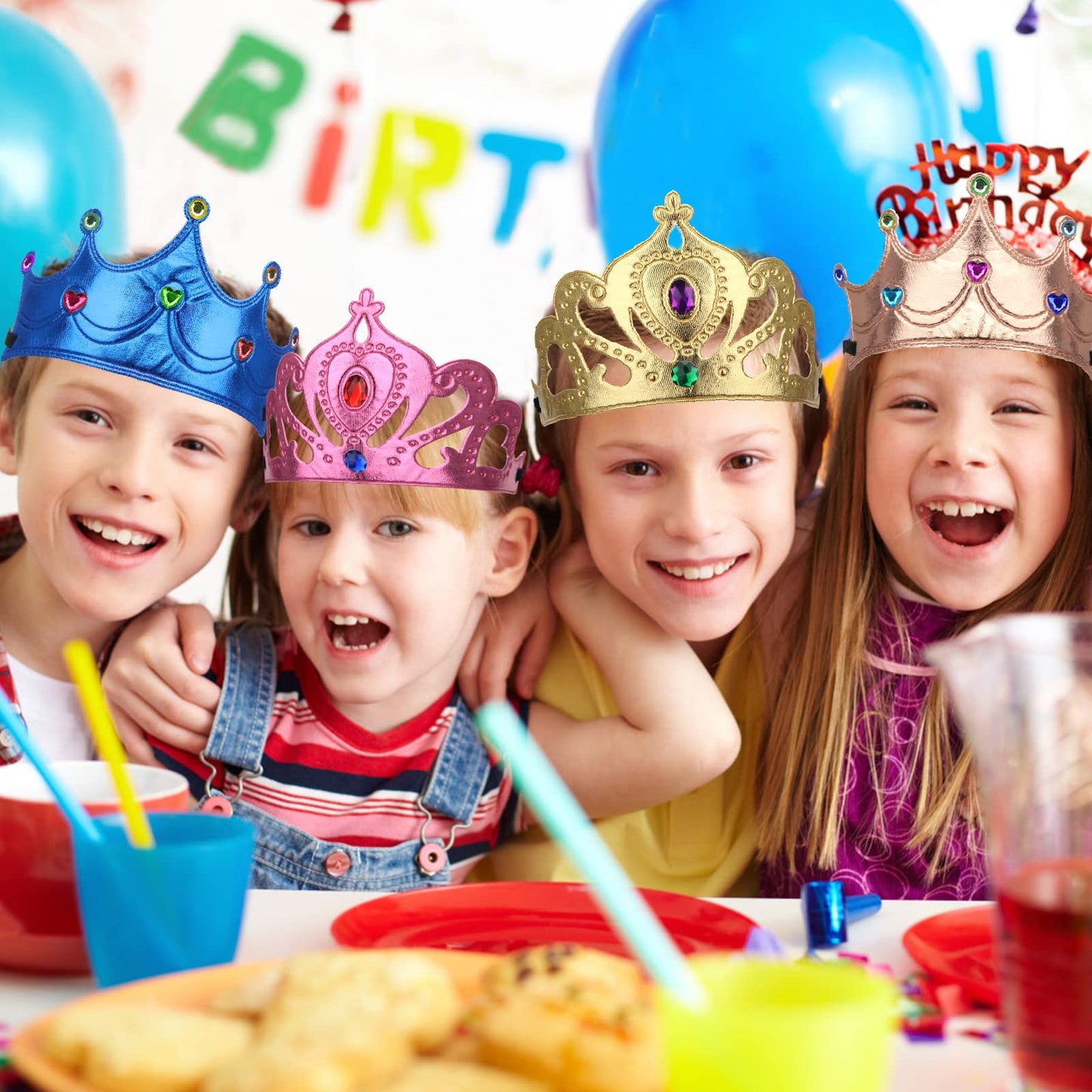 23 PCS Foam Crowns Set DIY Party Princess Tiaras Crowns, Make Your Crowns