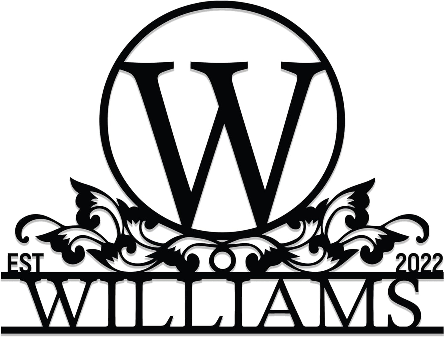 Personalized Metal Name Signs, Split Letter Monogram Wall Art Decor, Durable Steel Family Last Name Decor, Custom Signs Indoor or Outdoor, Personalized Wedding Gifts, Housewarming Gift