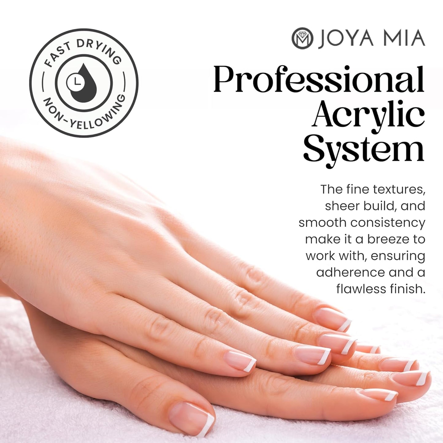 Joya Mia Acrylic Powder for Nails, MMA-Free, Super Adhesion Professional Powder for Flawless & Long-Lasting Nail Enhancements, Easy Application, Vibrant & Stunning Colors - Topaz Pink, 5 lbs