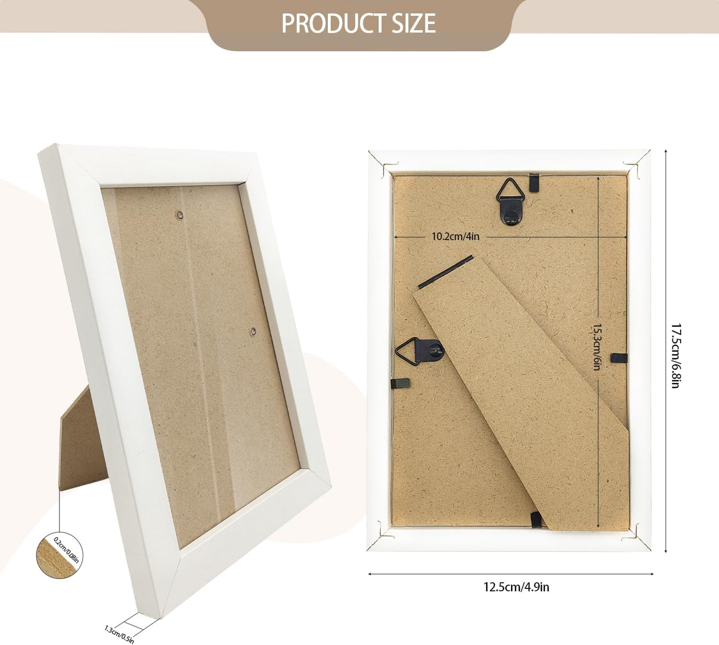 Set of 50 Picture Frame Bulk Photo Frames Wall Mounting Simple Photo Frames Multi Picture Frames for Wall or Tabletop, Fits 4"x6" White