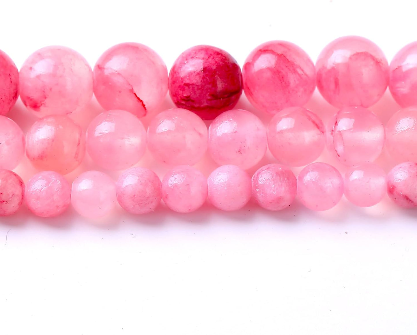 Blood Red Persian JadeStone Beads Gemstone Round Crystal Energy Jade Beads Stone Beads for Jewelry Making DIY Bracelet Necklace Jewelry Making 1 Strand 15.5inch 45PCS 8MM