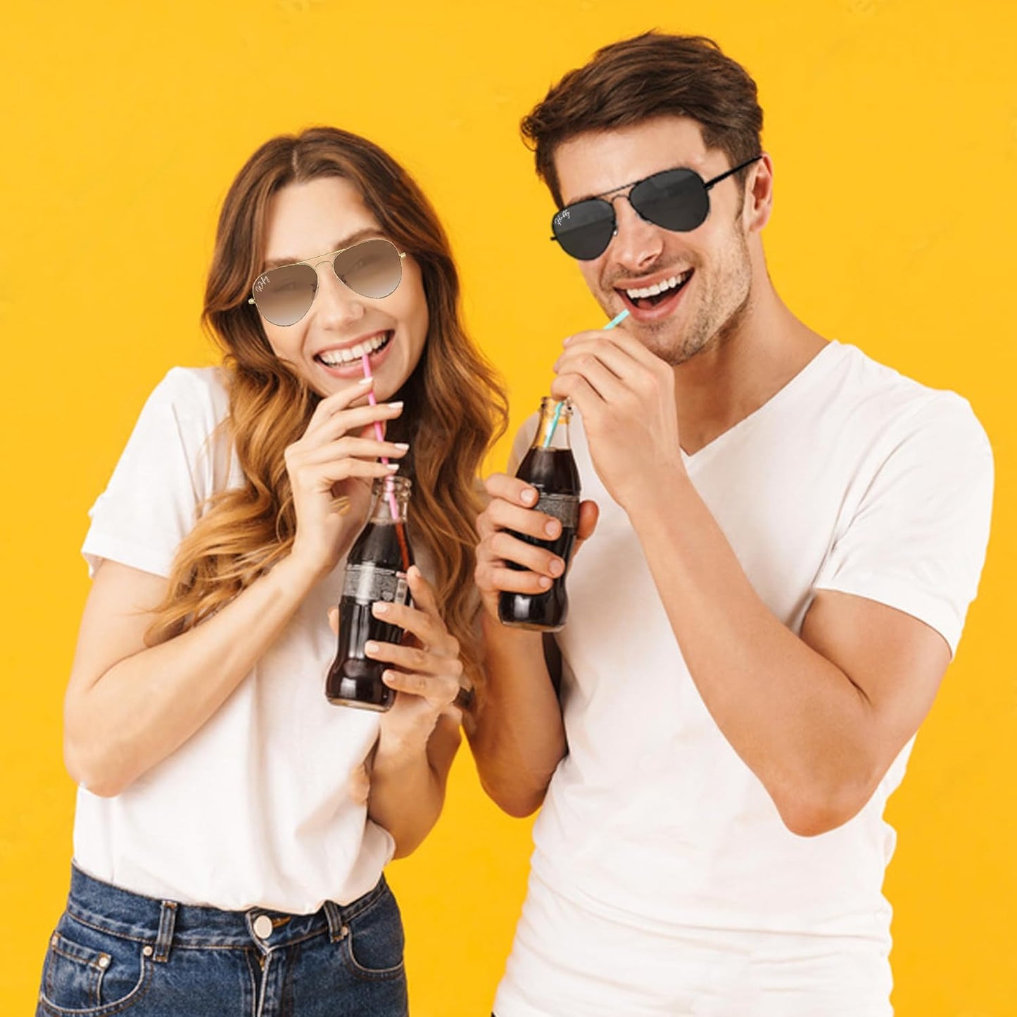 Bride and Groom Polarized Sunglasses for Wedding – UV400 Protection, Lightweight & Stylish Couple Sunglasses